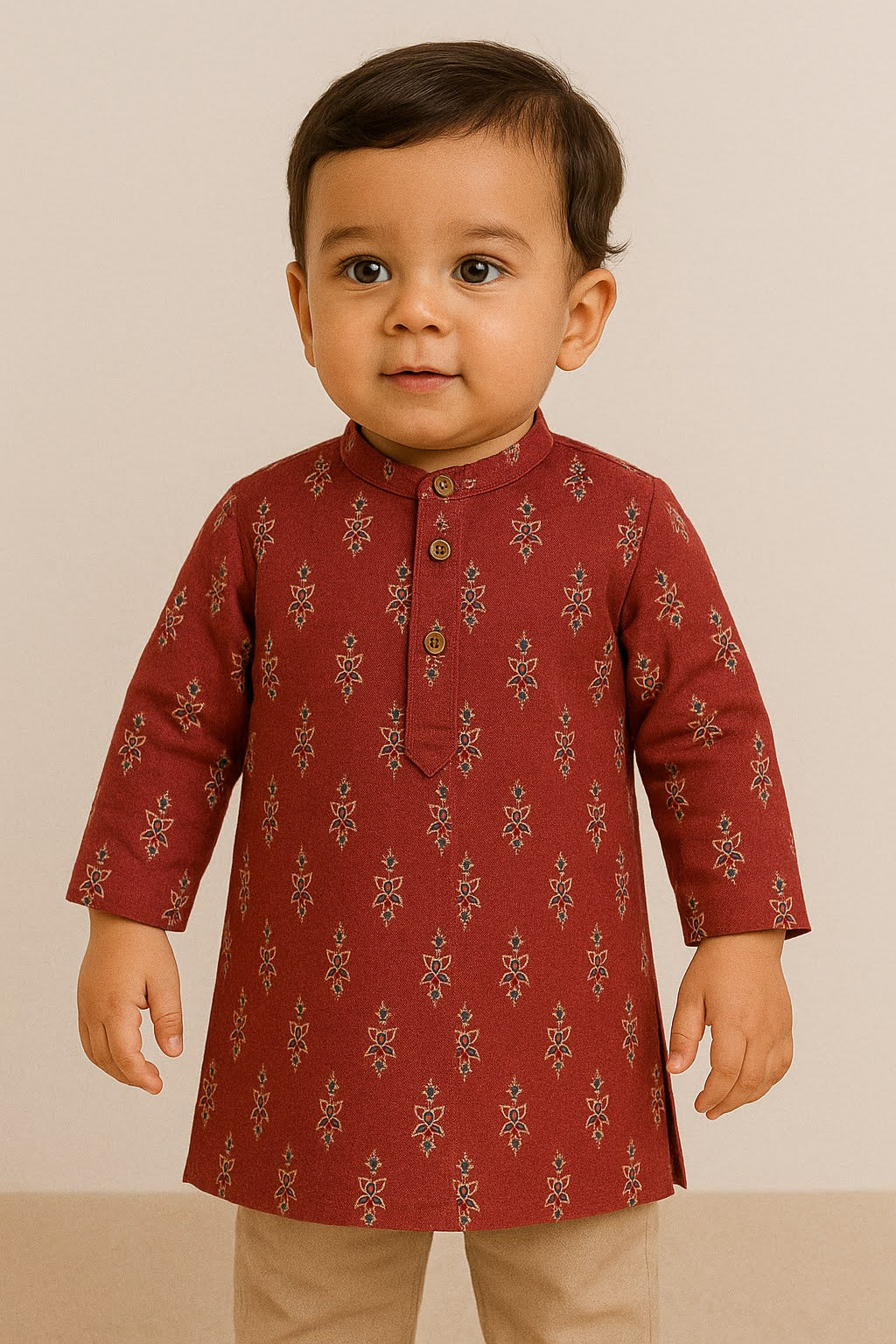 The Red Cotton Kurta