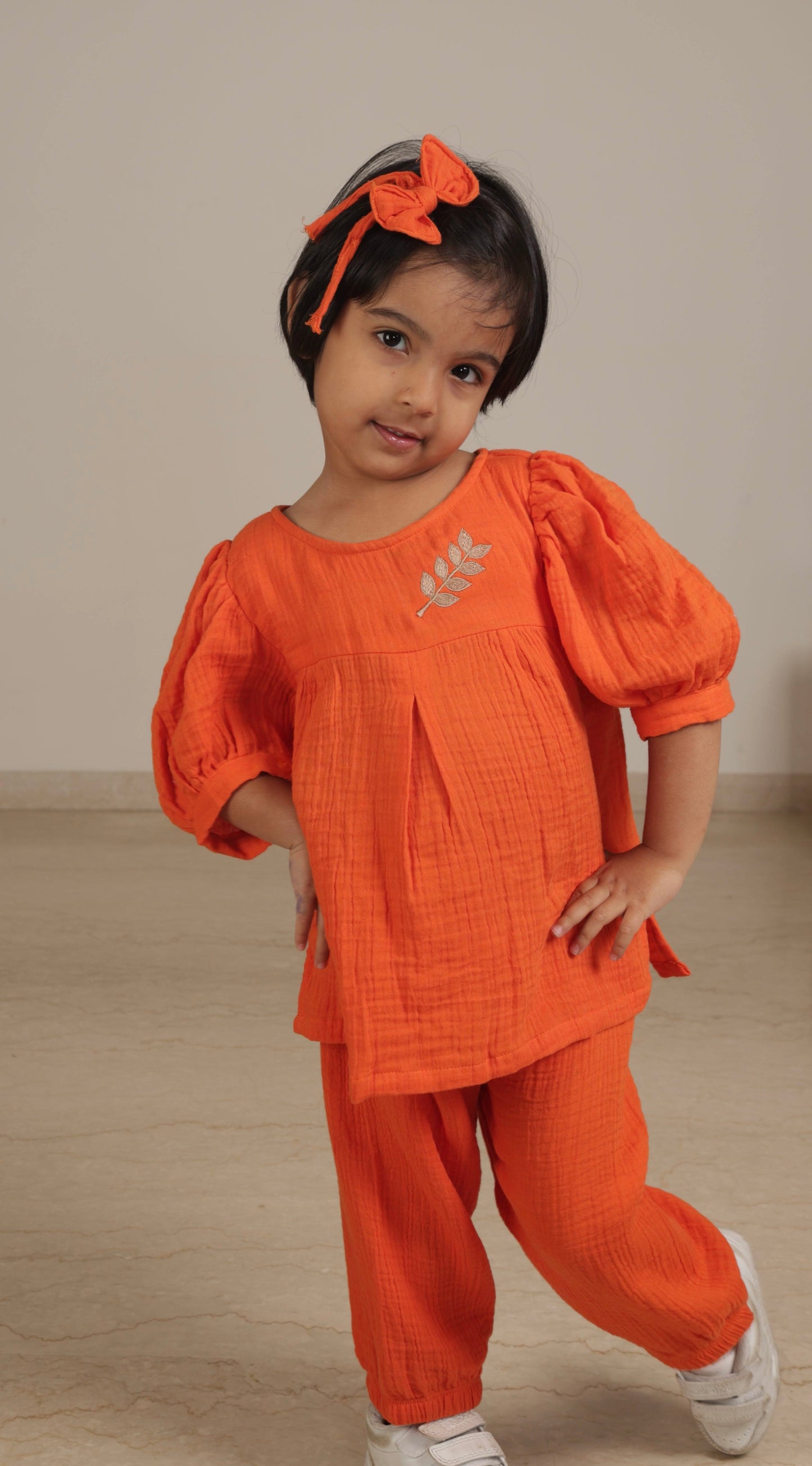 Leaf Baby set -Orange