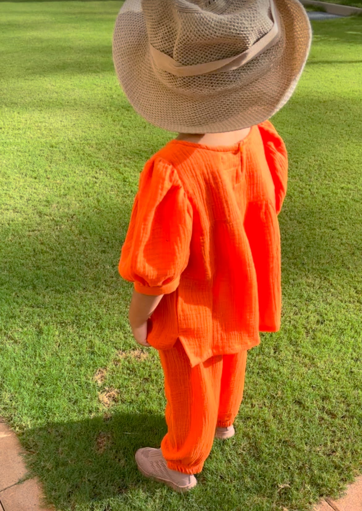 Leaf Baby set -Orange