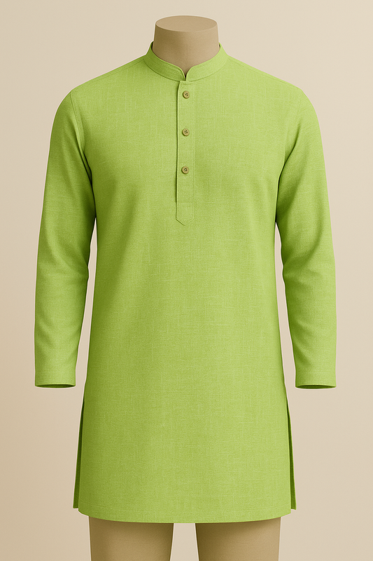 Green Cotton kurta - Light. Breezy. Naturally You