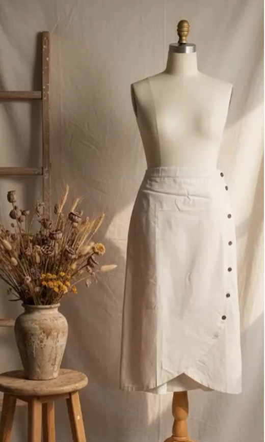 Cotton WrapLook skirt